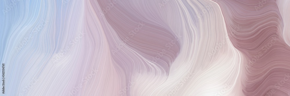 Poster unobtrusive colorful elegant curvy swirl waves background design with light gray, antique fuchsia an