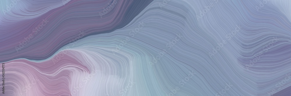 Aufkleber inconspicuous header with colorful modern waves background illustration with light slate gray, silver and old lavender color