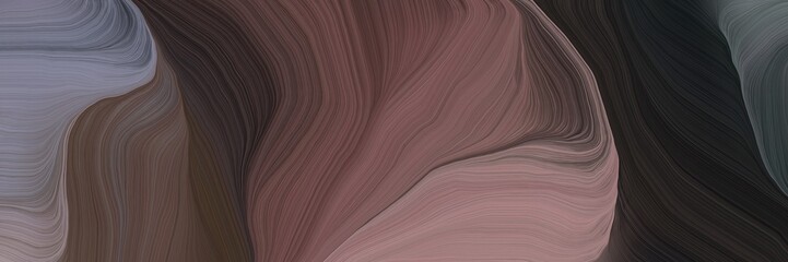 inconspicuous header with colorful modern soft swirl waves background illustration with old mauve, gray gray and very dark pink color