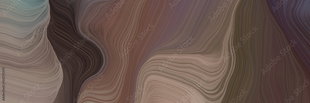 Poster unobtrusive elegant curvy swirl waves background design with old mauve, rosy brown and gray gray col