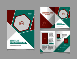 Creative corporate business bifold brochure template