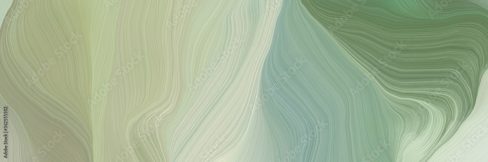 Poster unobtrusive colorful abstract waves design with dark gray, dim gray and light gray color