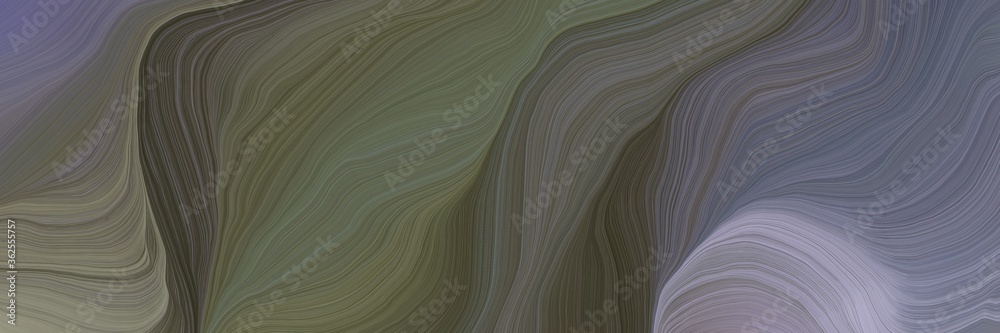 Poster inconspicuous banner with colorful curvy background design with dim gray, dark gray and very dark gr