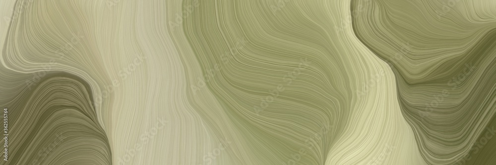 Aufkleber inconspicuous banner with colorful modern curvy waves background design with dark khaki, dark olive 