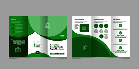Medical or healthcare trifold brochure template