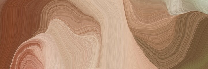 inconspicuous elegant modern soft curvy waves background illustration with pastel brown, rosy brown and tan color