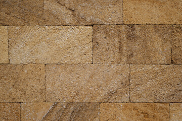  Background from natural foam concrete blocks. Texture of shell rock. Brick from the shell.