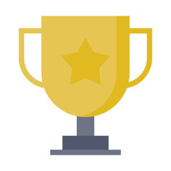 trophy icon design flat style