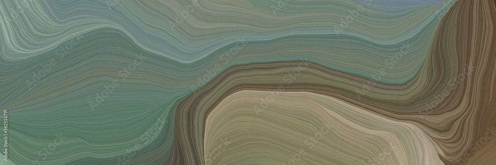 Aufkleber unobtrusive header with colorful modern soft curvy waves background design with dim gray, old mauve 