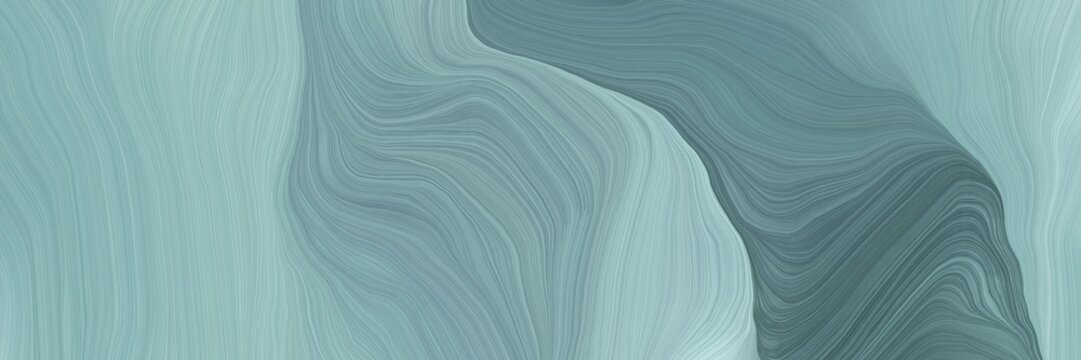 inconspicuous colorful modern soft curvy waves background design with dark sea green, dim gray and pastel blue color © Eigens
