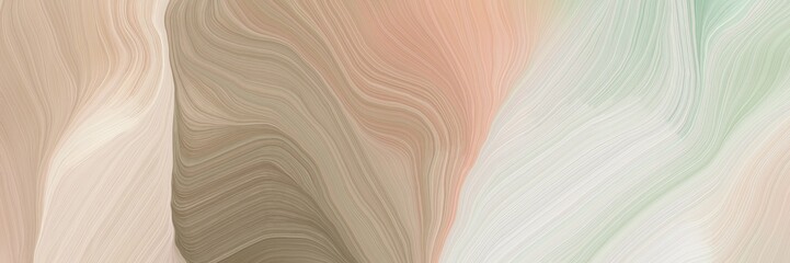 unobtrusive header with colorful elegant curvy swirl waves background illustration with pastel gray, pastel brown and rosy brown color