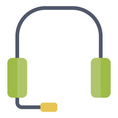 headphone icon design flat style