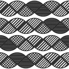 Polka dots seamless pattern. Mosaic of ethnic figures. Patterned texture. Geometric background. Vector illustration for web design or print.