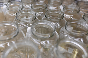 glass jars in the store for bulk and other food products