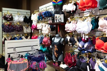 store of women's sexy lingerie, bras and panties