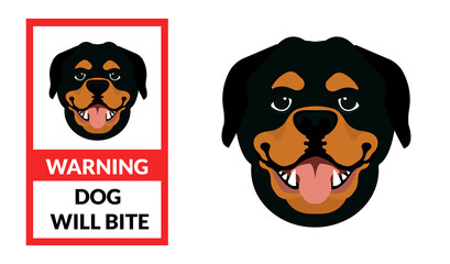 Rottweiler vector dog icon isolated