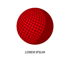 networking icon with red sphere