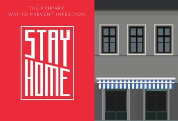 Stay home, save lives Coronavirus, covid-19
prevention banner.