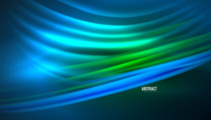 Fluid wave lines background. Trendy abstract layout template for business or technology presentation, internet poster or web brochure cover, wallpaper