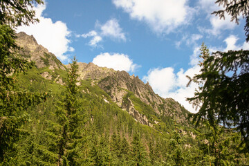 Obraz premium View of the mountain landscape, Tatra National park, Poland. High Tatras, .