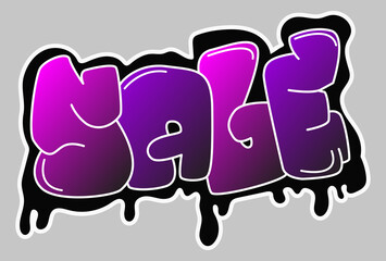 Sale lettering in graffiti urban style