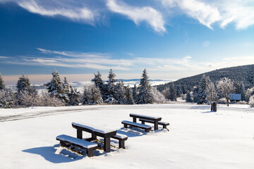 Orlicke Mountains in winter, Czech Republic