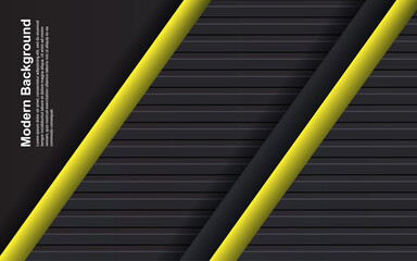 Illustration vector graphic of abstract background black and yellow color modern design