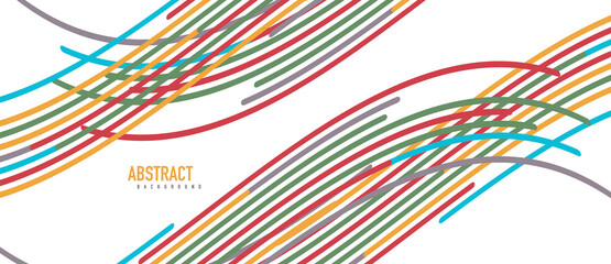 Аbstract moving colorful lines vector backgrounds for cover, placard, poster, banner or flyer