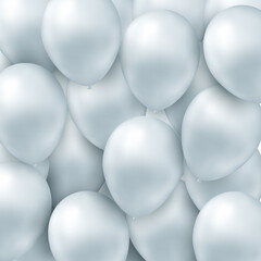 Background with vector realistic helium balloons.