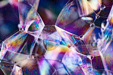 soap bubbles close up in the detail - macro photography