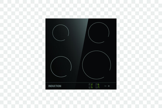 induction hob .Vector object isolated on transparent background