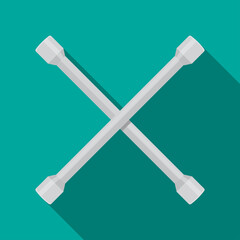 wrench brace tires icon vector flat design.