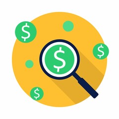 Profit analysis icon vector isolated. Flat style vector illustration.