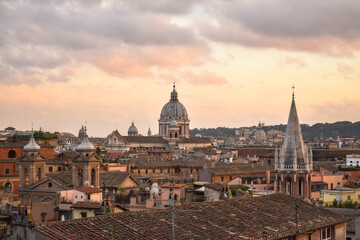 Fototapeta na wymiar Views from Rome rooftop