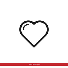 Heart, love, like, valentine icon vector