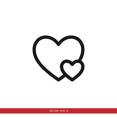 Heart, love, like, valentine icon vector