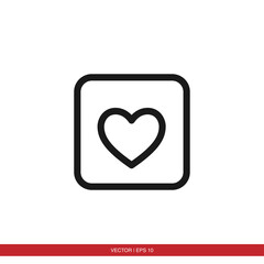 Heart, love, like, valentine icon vector