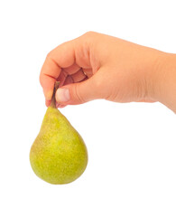 pear in hand