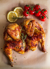 roasted chicken with tomatoes