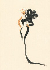 Modeillustration. Aquarellmalerei © Anna Ismagilova