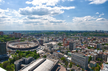 Fototapeta premium Kiev panorama, Cityscape of capital of Ukraine
