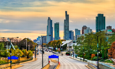 South Columbus Drive in Chicago - Illinois, United States