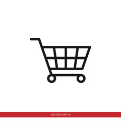 Shopping cart icon vector
