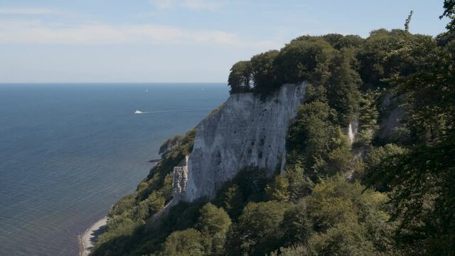Chalk Cliffs on Ruegen R&uuml;gen in Germany, Mecklemburg Vorpommern on a beautiful sunny day. Vacation in Europe.