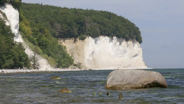 Chalk Cliffs on Ruegen R&uuml;gen in Germany, Mecklemburg Vorpommern on a beautiful sunny day. Vacation in Europe.