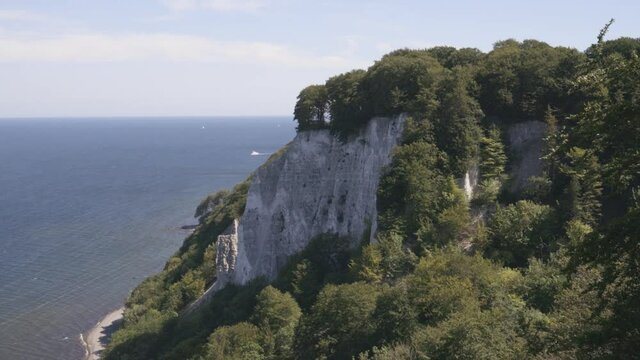 Chalk Cliffs on Ruegen R&uuml;gen in Germany, Mecklemburg Vorpommern on a beautiful sunny day. Vacation in Europe.