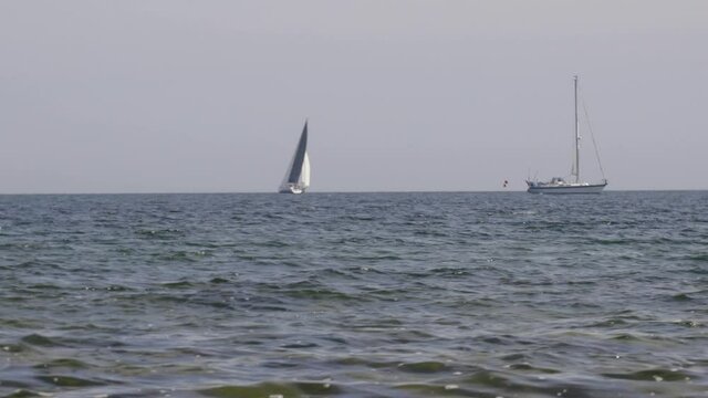 Chalk Cliffs on Ruegen R&uuml;gen in Germany, Mecklemburg Vorpommern on a beautiful sunny day. Vacation in Europe.