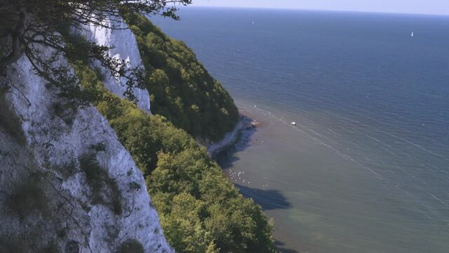 Chalk Cliffs on Ruegen R&uuml;gen in Germany, Mecklemburg Vorpommern on a beautiful sunny day. Vacation in Europe.