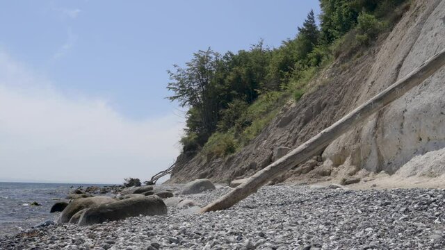 Chalk Cliffs on Ruegen R&uuml;gen in Germany, Mecklemburg Vorpommern on a beautiful sunny day. Vacation in Europe.