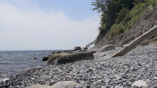Chalk Cliffs on Ruegen R&uuml;gen in Germany, Mecklemburg Vorpommern on a beautiful sunny day. Vacation in Europe.